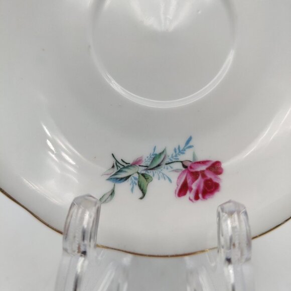 Vintage Tea Cup & Saucer  Porcelain Fine Bone China Floral Rose Yong Sheng - Picture 7 of 16